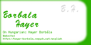 borbala hayer business card