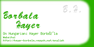 borbala hayer business card
